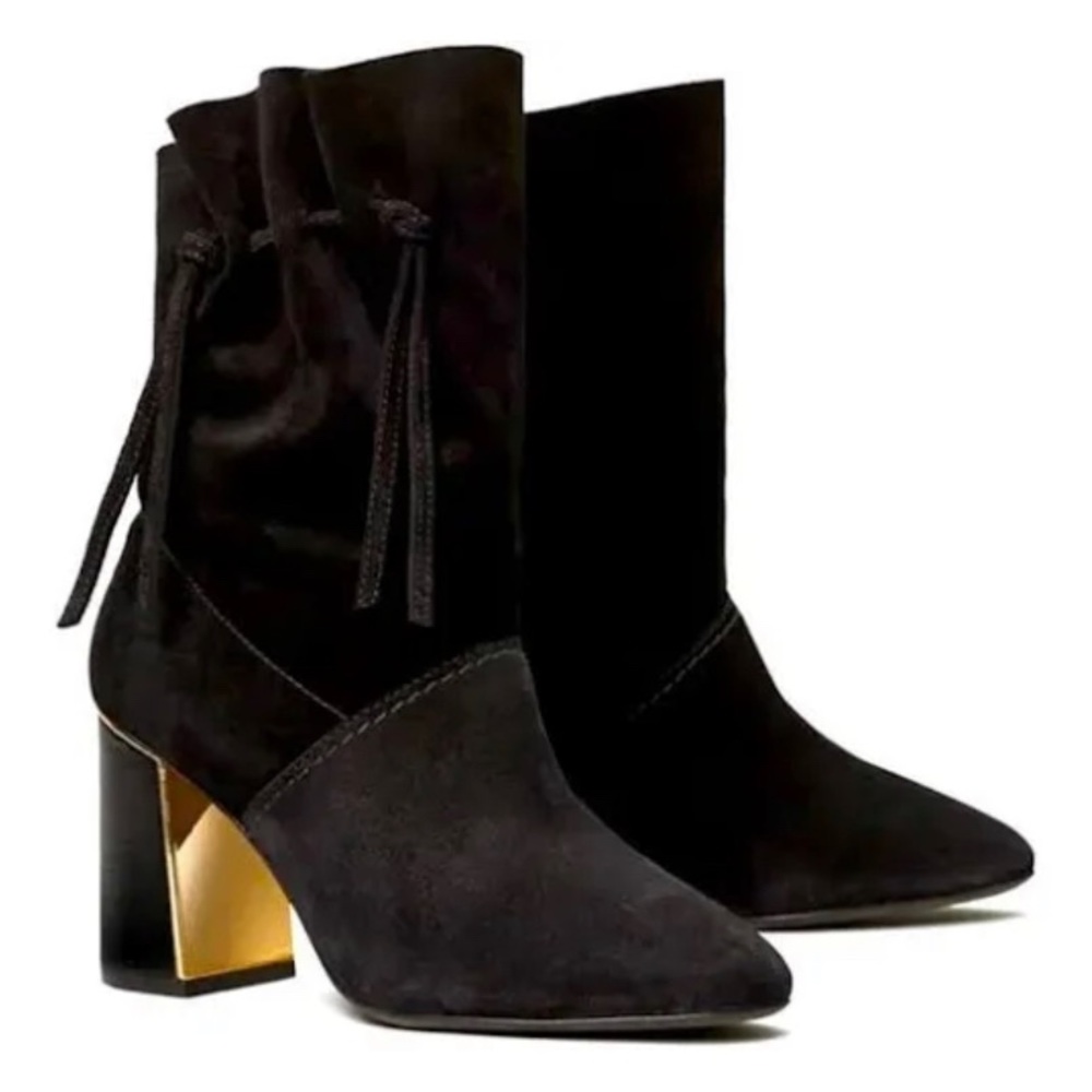 Tory burch new suede black booties